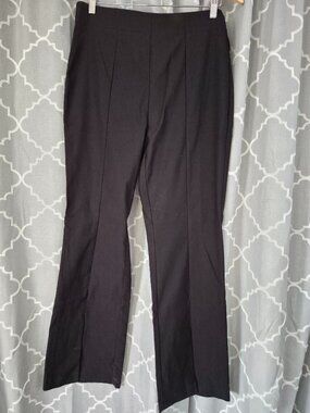 Togs & Thread 10 High Rise Black Classic Business Straight Stretch Pull On Pants